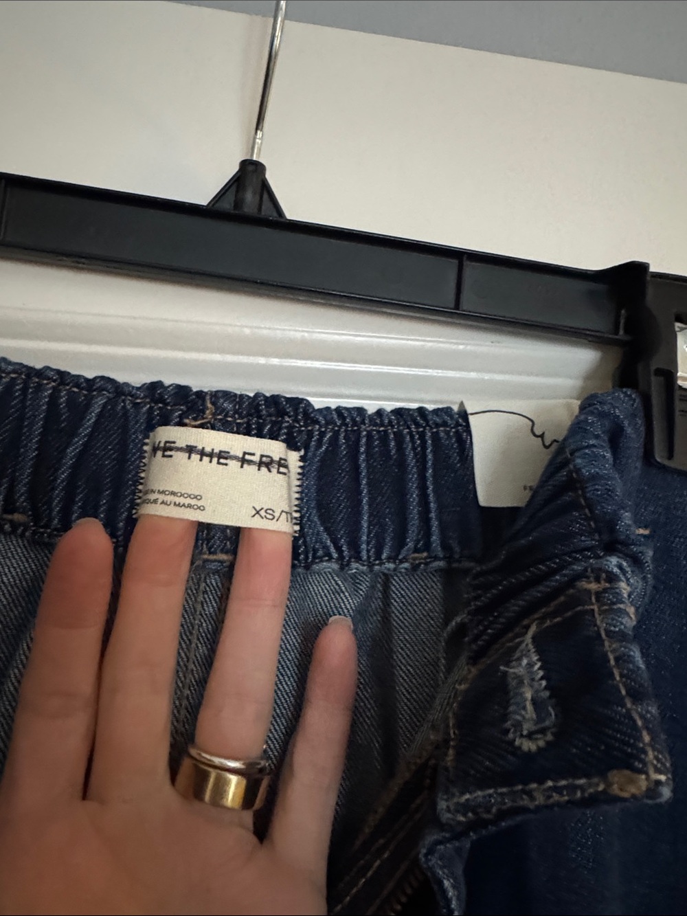 NWT Free People We The Free Marty Pull-On Crop / Cargo Denim Shorts - Picture 14 of 16